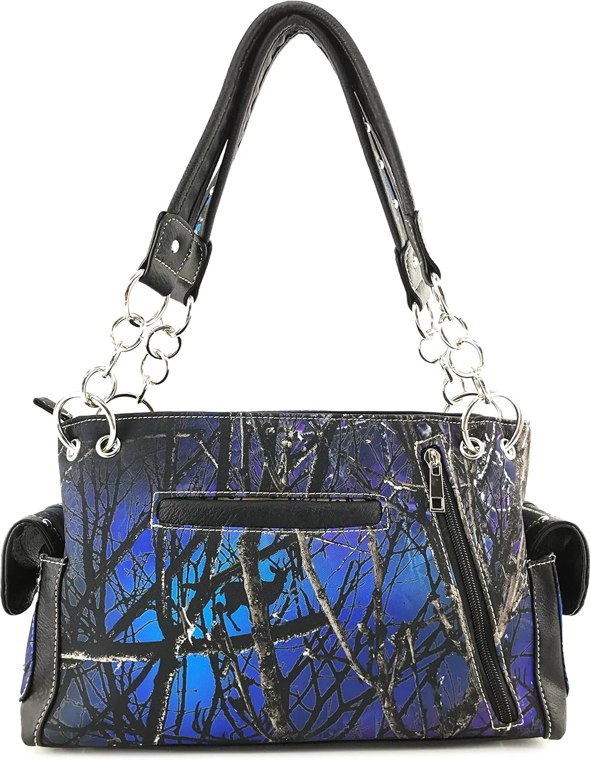 Zelris Camouflage Shine Glow Cross Wings Women Conceal Carry Handbag